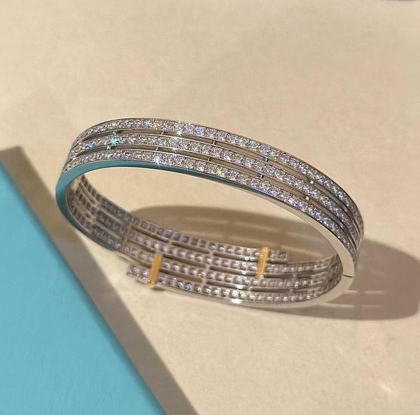 designer new s925 sterling silver tiffay e series four row diamond bracelet full high end grand fashion style light luxury and versatile, Black
designer new s925 sterling silver tiffay e series four row diamond bracelet full high end grand fashion style light luxury and versatile, Black
