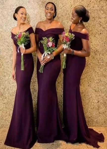 2021 grape mermaid bridesmaid dresses saudi african off the shoulder african maid of honer dress back zipper wedding guest gowns c9298644, White;pink 
2021 grape mermaid bridesmaid dresses saudi african off the shoulder african maid of honer dress back zipper wedding guest gowns c9298644, White;pink