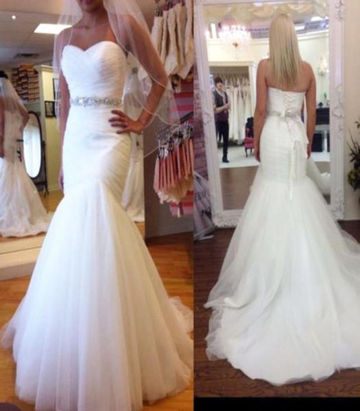 tulle mermaid wedding dress sweetheart waist beading sash lace up back bridal wedding dresses 2016 wedding gown8807997, White
tulle mermaid wedding dress sweetheart waist beading sash lace up back bridal wedding dresses 2016 wedding gown8807997, White