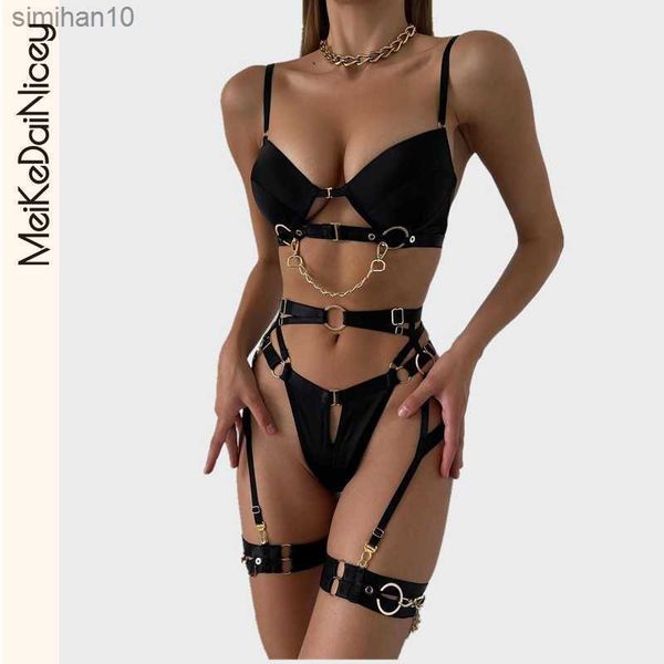 briefs panties meikedai fine lingerie fancy underwear 4-piece delicate luxury erotic sets with chain bra and panty set garters intimate l230, Red;black
briefs panties meikedai fine lingerie fancy underwear 4-piece delicate luxury erotic sets with chain bra and panty set garters intimate l230, Red;black