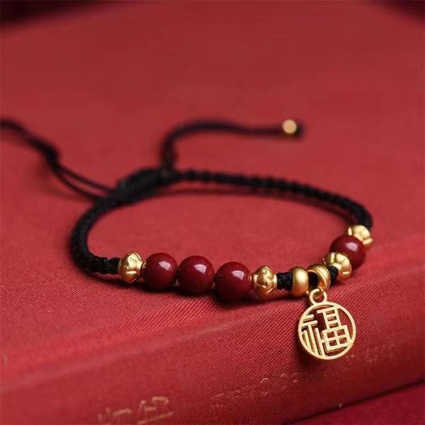 pure natural cinnabar purple gold sand fu brand bracelet ancient style handwoven bracelet couple's friend female handicraft gift, Silver
pure natural cinnabar purple gold sand fu brand bracelet ancient style handwoven bracelet couple's friend female handicraft gift, Silver
