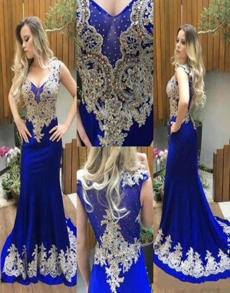 2019 gorgeous royal blue mermaid evening dresses beaded gold lace applique satin v neck sleeveless sweep train party prom gowns2667545816, Black;red
2019 gorgeous royal blue mermaid evening dresses beaded gold lace applique satin v neck sleeveless sweep train party prom gowns2667545816, Black;red