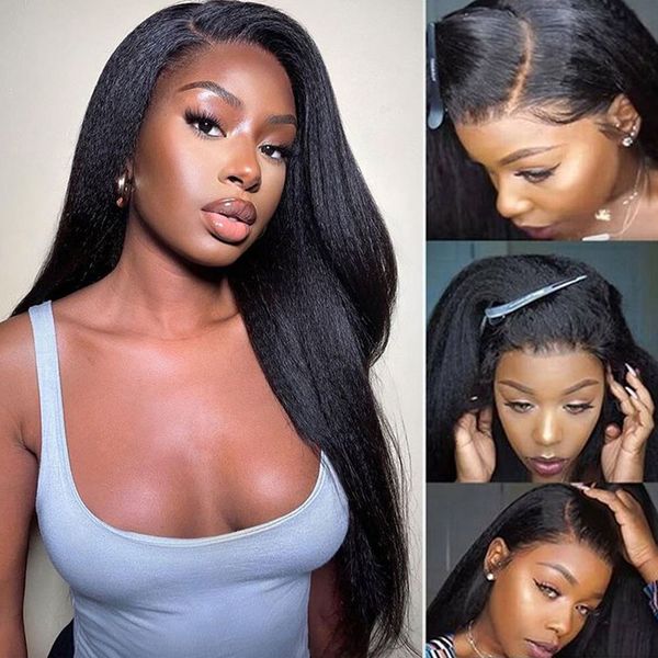 brazilian kinky straight 13x4 lace front human hair wig 250 density remy hair 13x6 hd lace front wigs for women swiss lace, Black;brown
brazilian kinky straight 13x4 lace front human hair wig 250 density remy hair 13x6 hd lace front wigs for women swiss lace, Black;brown