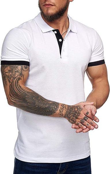 mens short sleeve casual slim fit polo shirts summer cut cotton shirts, White;black
mens short sleeve casual slim fit polo shirts summer cut cotton shirts, White;black