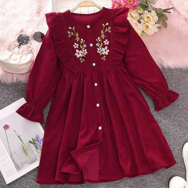 girl's dresses spring and autumn girl's dress crewneck single breasted long sleeve embroidery print knee-length skirt polyester co, Red;yellow
girl's dresses spring and autumn girl's dress crewneck single breasted long sleeve embroidery print knee-length skirt polyester co, Red;yellow