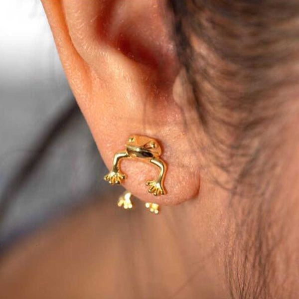 jewelry fashion silver frog earrings women's fashion classic national temperament animal piercing dual purpose, Golden
jewelry fashion silver frog earrings women's fashion classic national temperament animal piercing dual purpose, Golden