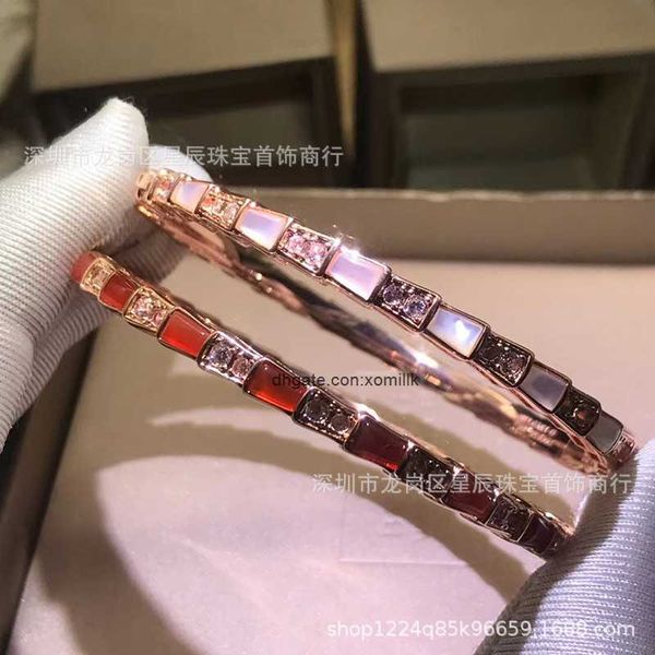 designer luxury belgary brand bracelet high version snake bone bracelet female plated 18k rose gold white fritillaria red chalcedony diamond, Black
designer luxury belgary brand bracelet high version snake bone bracelet female plated 18k rose gold white fritillaria red chalcedony diamond, Black