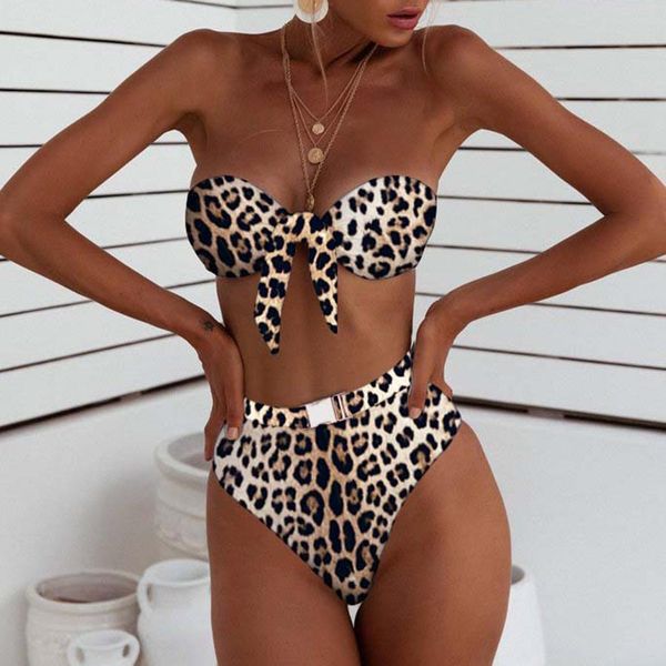panties fwms womens two piece swimsuits tie knot front buckled high waisted bikini sets swimwear leopard print brazilian bikini, Red;black 
panties fwms womens two piece swimsuits tie knot front buckled high waisted bikini sets swimwear leopard print brazilian bikini, Red;black