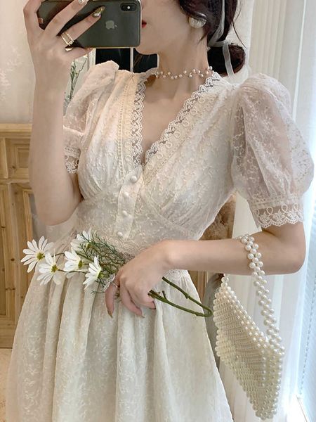 party lantern sleeve dress for women 2023 new fashion french style long sleeve white dress elegant v neck lace midi dress, Black;gray
party lantern sleeve dress for women 2023 new fashion french style long sleeve white dress elegant v neck lace midi dress, Black;gray