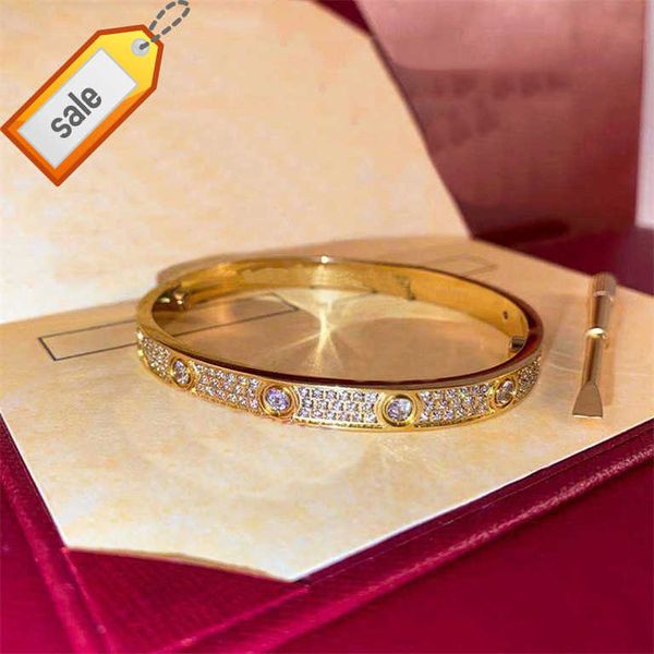 Image of Diamond Bracelet Designer Gold Bangel For Women Men Luxury Designer Jewelry Stainless Steel Charm Cuff Silver Rose Love Bracelets Mens Womens Bangles Bracelets