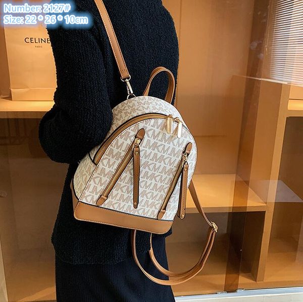 wholesale ladies shoulder bag 2 colors simple Joker contrast leather fashion backpack street popular double zipper leisure backpacks compact printed handbag, Coffee-2127#
wholesale ladies shoulder bag 2 colors simple Joker contrast leather fashion backpack street popular double zipper leisure backpacks compact printed handbag, Coffee-2127#