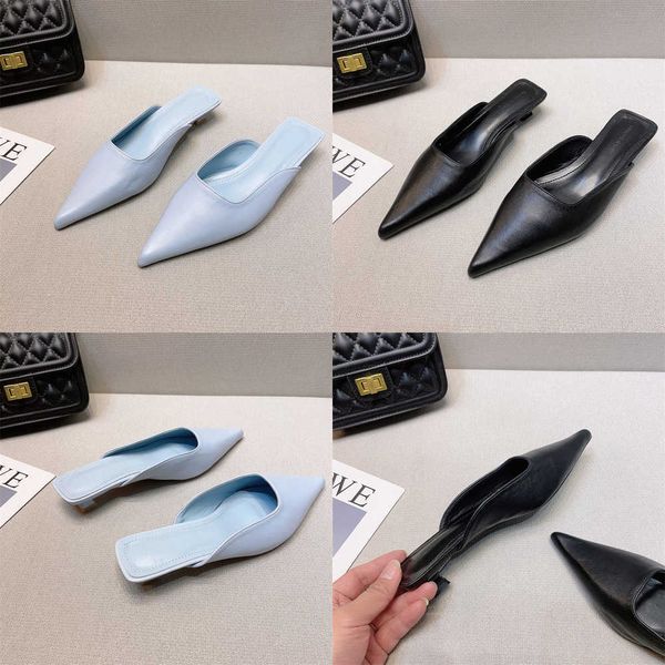 summer slippers new low heel close toe outdoor mules casual pumps street style sandal slip on half loafers 230511, Black
summer slippers new low heel close toe outdoor mules casual pumps street style sandal slip on half loafers 230511, Black