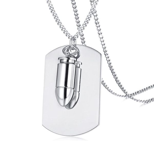 stainless steel men039s blank dog tag necklace with bullet pendant on chain silver gold black261o5437520
stainless steel men039s blank dog tag necklace with bullet pendant on chain silver gold black261o5437520