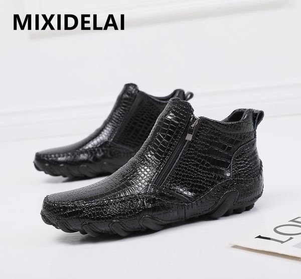 classic genuine leather spring mens boots plush warm platform mens snow boots punk outdoor motorcycle boots new man work shoes, Black
classic genuine leather spring mens boots plush warm platform mens snow boots punk outdoor motorcycle boots new man work shoes, Black