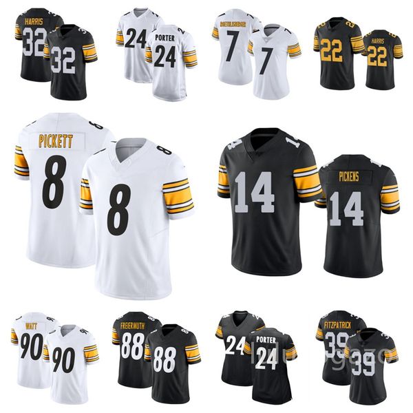 george pickens 8 kenny pickett tj watt football jersey 24 joey porter jr franco najee harris troy polamalu minkah fitzpatrick pat freiermuth, Black;red
george pickens 8 kenny pickett tj watt football jersey 24 joey porter jr franco najee harris troy polamalu minkah fitzpatrick pat freiermuth, Black;red