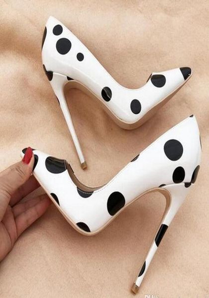 fashion polka dot print patent leather stiletto high heels 12cm ladies slip on pointed toe pumps girls shoes women white party wed9358949, Black
fashion polka dot print patent leather stiletto high heels 12cm ladies slip on pointed toe pumps girls shoes women white party wed9358949, Black