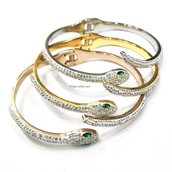 designer luxury belgary brand snake belt diamond stainless bracelet spring buckle titanium steel jewelry silver gold rose black four colors
designer luxury belgary brand snake belt diamond stainless bracelet spring buckle titanium steel jewelry silver gold rose black four colors