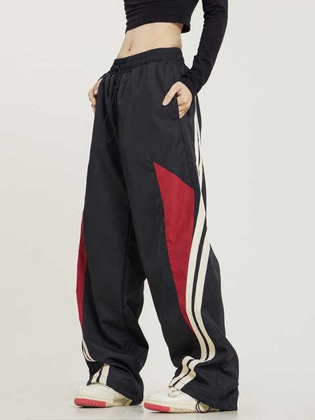 spliced striped y2k pants for women streetwear chic korean harajuku vintage casual pants sweatpants baggy trousers, White;black
spliced striped y2k pants for women streetwear chic korean harajuku vintage casual pants sweatpants baggy trousers, White;black