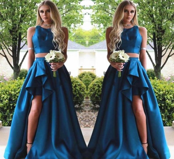 fashion two piece prom dress aline jewel neck sleeveless ruched split party dress 2017 custom made satin celebrity eve2160817, Black
fashion two piece prom dress aline jewel neck sleeveless ruched split party dress 2017 custom made satin celebrity eve2160817, Black