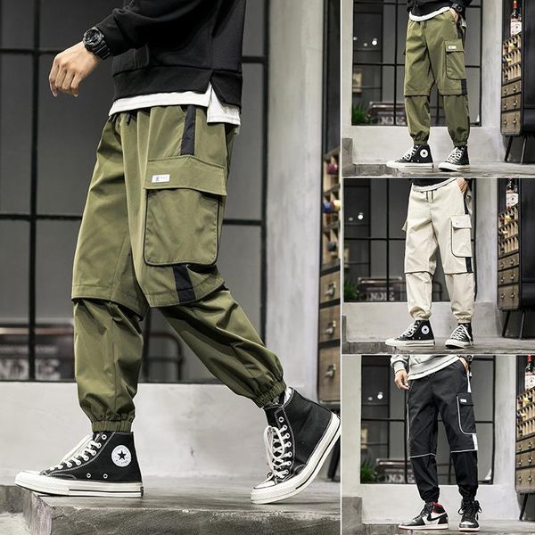 pants cargo pants men streetwear hip hop men loose joggers sweatpants plus size track pants pocket elastic waist full length trousers, Black
pants cargo pants men streetwear hip hop men loose joggers sweatpants plus size track pants pocket elastic waist full length trousers, Black