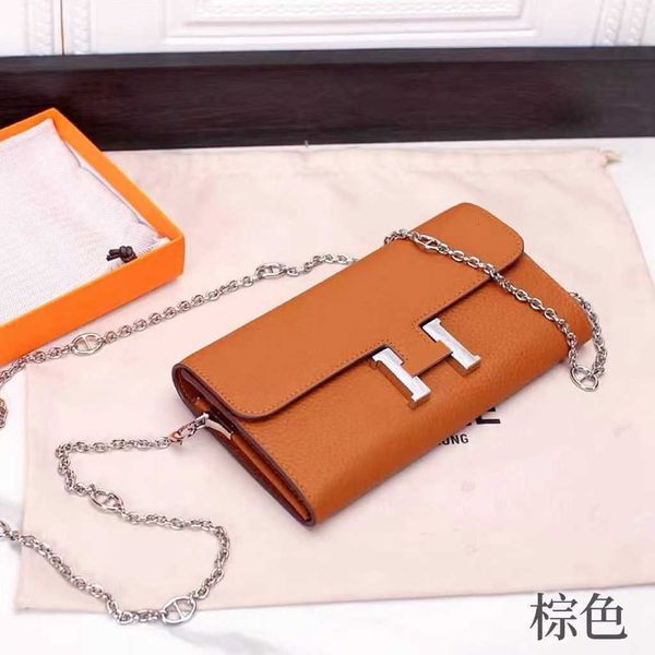 designer bag korean version horizontal square mid length brown buckle storage for women's chain solid color mobile phone
designer bag korean version horizontal square mid length brown buckle storage for women's chain solid color mobile phone