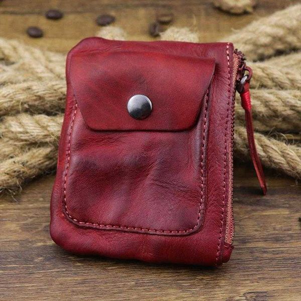 creative buckle pocket purses autumn and winter wallet simple zipper hand painted vintage vegetable tanned genuine leather coin purse korean, Red;black
creative buckle pocket purses autumn and winter wallet simple zipper hand painted vintage vegetable tanned genuine leather coin purse korean, Red;black