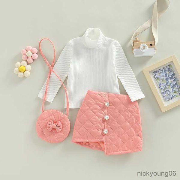 clothing sets kids girls autumn set long sleeve ribbed high neck and irregular hem skirt shoulder bag children outfit, White
clothing sets kids girls autumn set long sleeve ribbed high neck and irregular hem skirt shoulder bag children outfit, White