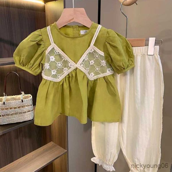 clothing sets summer girls style outfit fashion fake two-piece short-sleeved and wide-leg pants 2pcs clothes suit, White
clothing sets summer girls style outfit fashion fake two-piece short-sleeved and wide-leg pants 2pcs clothes suit, White