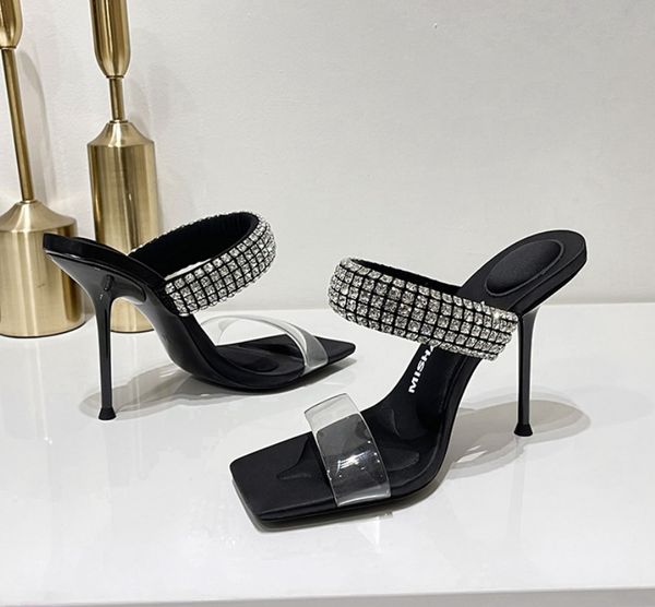 luxury rhinestones high heel slippers 2023 summer new fashion open toe stiletto sandals transparent slip-on party shoes 40, Black
luxury rhinestones high heel slippers 2023 summer new fashion open toe stiletto sandals transparent slip-on party shoes 40, Black