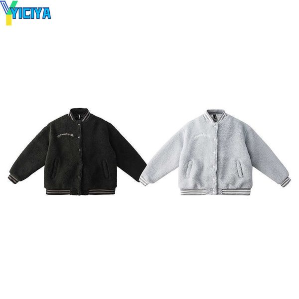 yiciya winter bomber baseball jacket harajuku fuzzy fluffy plush lambswool thick warm coats streetwear hip hop fleece varsity jackets, Black;brown
yiciya winter bomber baseball jacket harajuku fuzzy fluffy plush lambswool thick warm coats streetwear hip hop fleece varsity jackets, Black;brown