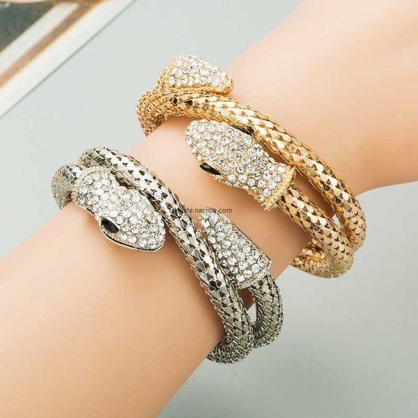 designer luxury belgary brand new exaggerated punk style snake wrapped men's and women's alloy inlaid rhinestone bracelet, Black
designer luxury belgary brand new exaggerated punk style snake wrapped men's and women's alloy inlaid rhinestone bracelet, Black