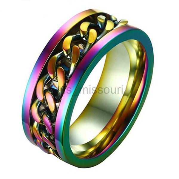 band rings ins stainless steel rotatable chain link men's spinner ring couple ring punk women man corkscrew ring jewelry for party gift, Silver
band rings ins stainless steel rotatable chain link men's spinner ring couple ring punk women man corkscrew ring jewelry for party gift, Silver