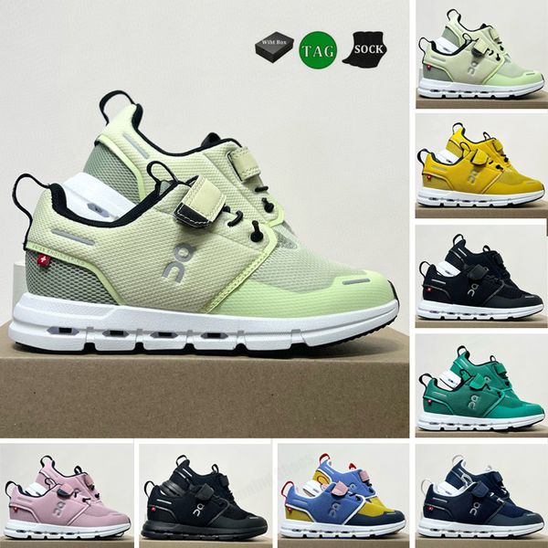 

20211 Cloud Play Kids Running Shoes Designer ON Classics Black Midnight Blue Mustard Mint Green Yellow Seedling Marshmallow Pink Babys Outdoor Sneakers 22-35, Top quality