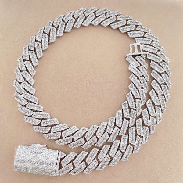 Bussdown 18Mm Baguette For Men Moissanite Sier Hip Hop Iced Out Cuban Link Chain
Bussdown 18Mm Baguette For Men Moissanite Sier Hip Hop Iced Out Cuban Link Chain