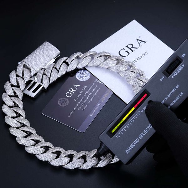GRA Certificate 23Mm D Color VVS Moissanite Diamond Iced Out Link Chain Gold Plated Sterling Sier Cuban Necklace
GRA Certificate 23Mm D Color VVS Moissanite Diamond Iced Out Link Chain Gold Plated Sterling Sier Cuban Necklace