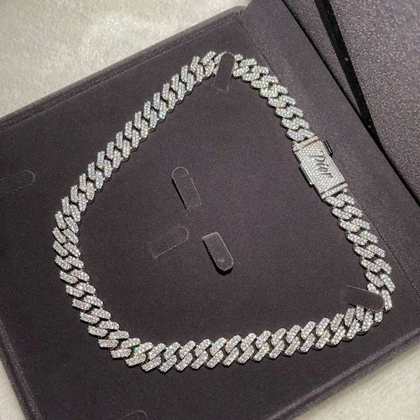 C13mm Custom Lock Clasp Sterling Sier White Gold Miami Link Iced Out Lab Diamond Moissanite Cuban Chain
C13mm Custom Lock Clasp Sterling Sier White Gold Miami Link Iced Out Lab Diamond Moissanite Cuban Chain