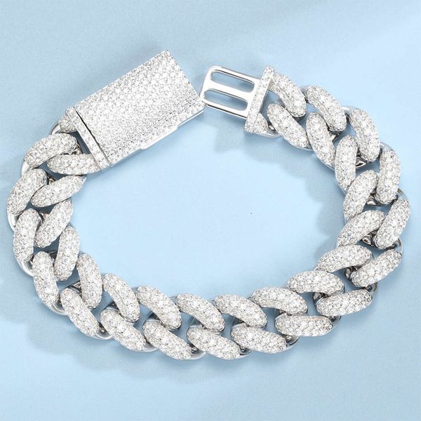 Wholesale Buss Down 25Cts Sterling Sier Llink Hip Hop White Gold Plated Moissanite Cuban Bracelet For Men
Wholesale Buss Down 25Cts Sterling Sier Llink Hip Hop White Gold Plated Moissanite Cuban Bracelet For Men
