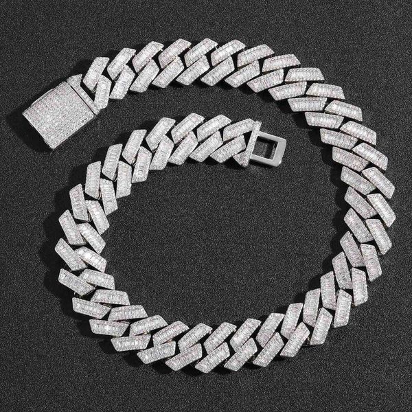 New Arrival Iced Out Chains 18Mm Baguette Prong Link 3 Row Men's Chunky Moissanite Cuban Necklace In Gold Plated
New Arrival Iced Out Chains 18Mm Baguette Prong Link 3 Row Men's Chunky Moissanite Cuban Necklace In Gold Plated