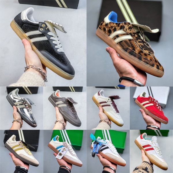 

Bonner 2023 Wales Pony Leopard Tonal Cream White Silver Core Black SPORTY Rich Designer Skate Shoes Red White Green Men Women Sports Low Sneakers 36-45, 11_color