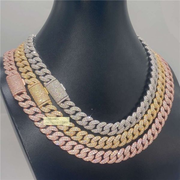 Pass Diamond Tester 12Mm Two Row Shining Jewelry Iced Out Vvs1 Moissanite Cuban Link Chain Necklace
Pass Diamond Tester 12Mm Two Row Shining Jewelry Iced Out Vvs1 Moissanite Cuban Link Chain Necklace