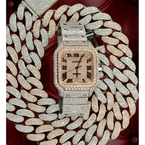 Cheap Price Tow Tones Sterling Sier Miami Cuban Link Chain Iced Out D-Vvs1 4 Rows Moissanite Diamond Hip Hop Jewelry Necklace
Cheap Price Tow Tones Sterling Sier Miami Cuban Link Chain Iced Out D-Vvs1 4 Rows Moissanite Diamond Hip Hop Jewelry Necklace