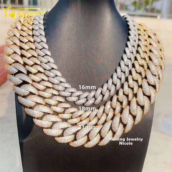 Heavy Thick 23Mm Hip Hop Rapper Sterling Sier Necklace Gold Plating Iced Cuban Link Chains
Heavy Thick 23Mm Hip Hop Rapper Sterling Sier Necklace Gold Plating Iced Cuban Link Chains