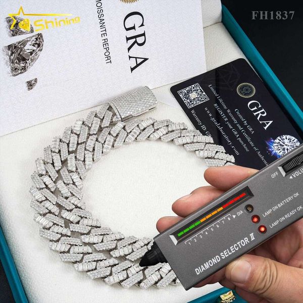 New Arrival Top Quality 15Mm Hip Hop Sterling Sier Baguette Iced Out Moissanite Diamond Cuban Link Chain
New Arrival Top Quality 15Mm Hip Hop Sterling Sier Baguette Iced Out Moissanite Diamond Cuban Link Chain