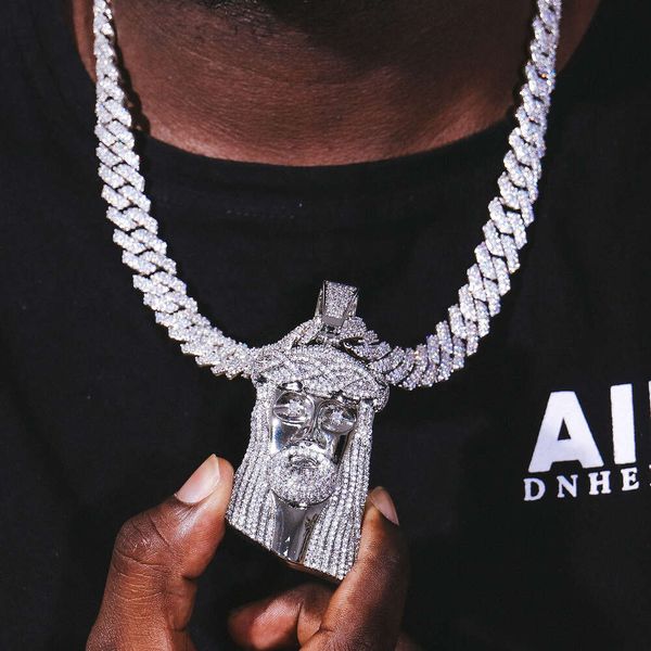 Sier Or Brass Custom Iced Out Gold Plated Hip Hop Jewelry Lab Diamond Jesus Piece Pendant Moissanite
Sier Or Brass Custom Iced Out Gold Plated Hip Hop Jewelry Lab Diamond Jesus Piece Pendant Moissanite
