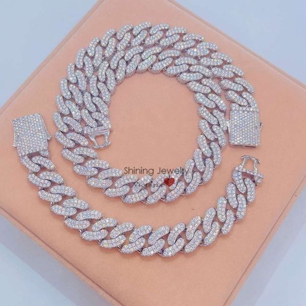 23Mm Hip Hop White Gold Plated Sterling Sier Iced Out Moissanite Diamond Miami Cuban Chain
23Mm Hip Hop White Gold Plated Sterling Sier Iced Out Moissanite Diamond Miami Cuban Chain