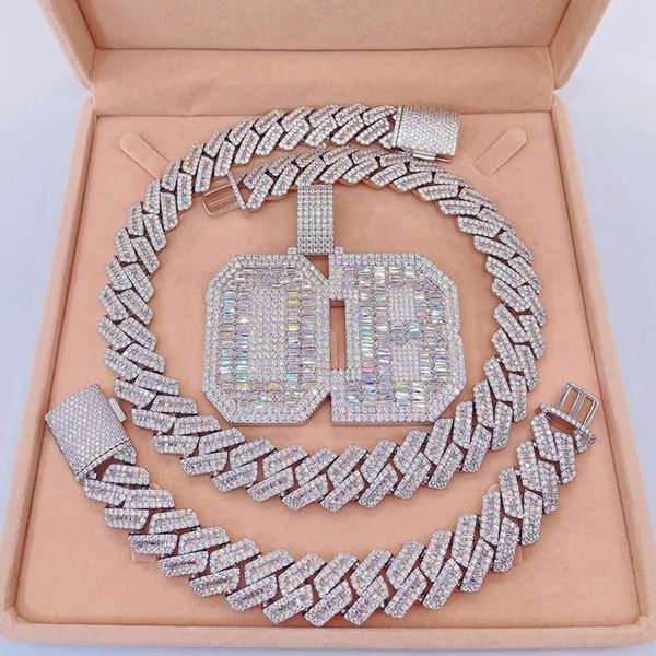 Chain 18Mm Baguette Diamonds Iced Out Hip Hop Sterling Sier Custom Moissanite Cuban Bracelet
Chain 18Mm Baguette Diamonds Iced Out Hip Hop Sterling Sier Custom Moissanite Cuban Bracelet