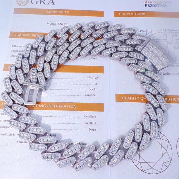 Iced Out Hip Hop Jewelry Sterling Sier Necklace 18Mm Cuban Link Chain
Iced Out Hip Hop Jewelry Sterling Sier Necklace 18Mm Cuban Link Chain