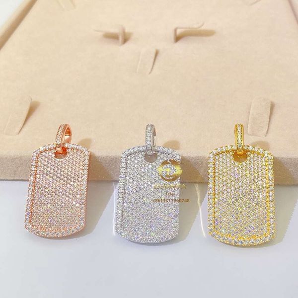 Hot Sale Best Price Fully Iced Out Moissanite Diamond Dog Tag Sterling Sier Pendant
Hot Sale Best Price Fully Iced Out Moissanite Diamond Dog Tag Sterling Sier Pendant