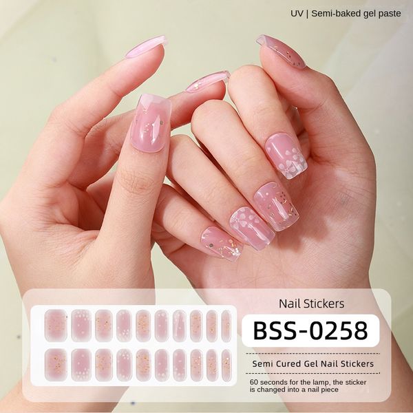 Cured Semi Gel Nail Strips Gel Nail Stickers Manicure Stickers and Includes Nail File, Sealing Strip & Wooden Stick, Customize
Cured Semi Gel Nail Strips Gel Nail Stickers Manicure Stickers and Includes Nail File, Sealing Strip & Wooden Stick, Customize