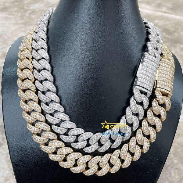 Hip Hop Jewelry 20Mm 3 Rows Round Shape Sier Moissanite Diamond Iced Out Cuban Link Chain Men Necklace
Hip Hop Jewelry 20Mm 3 Rows Round Shape Sier Moissanite Diamond Iced Out Cuban Link Chain Men Necklace